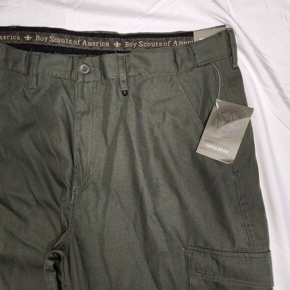 Boy Scouts of America Womens 18 Centennial Canvas Zip Off Uniform Pants Green - Picture 3 of 16